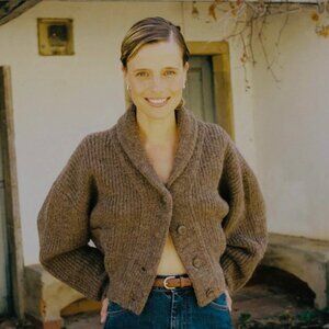 Ozma of California Sloan Cardigan in Bark